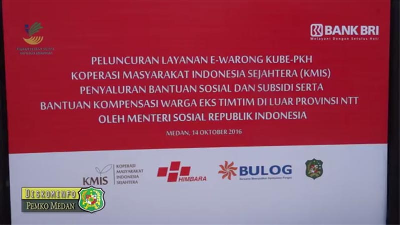 Menteri Sosial Didampingi Walikota Medan Launching E-Warong di Medan Denai